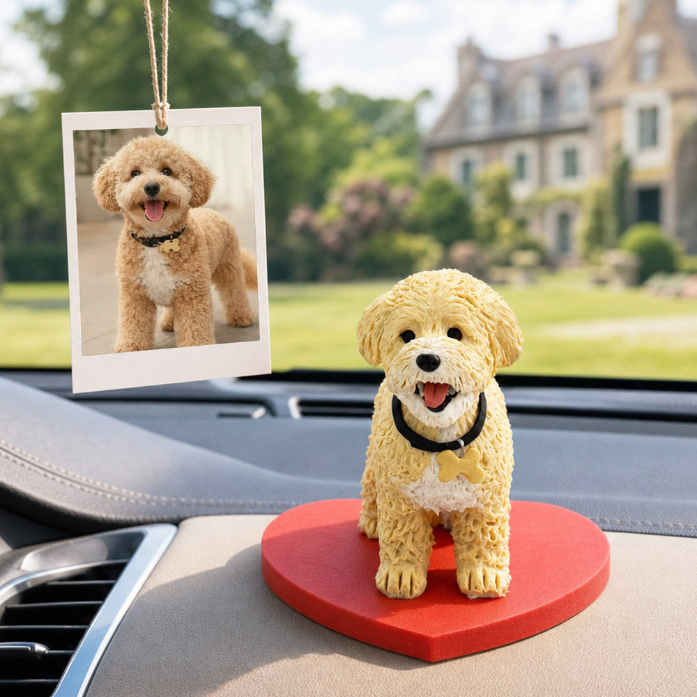 Custom 3D Mini Bobble Head Pet Figurine, Personalized Pet Minifigure from Photo