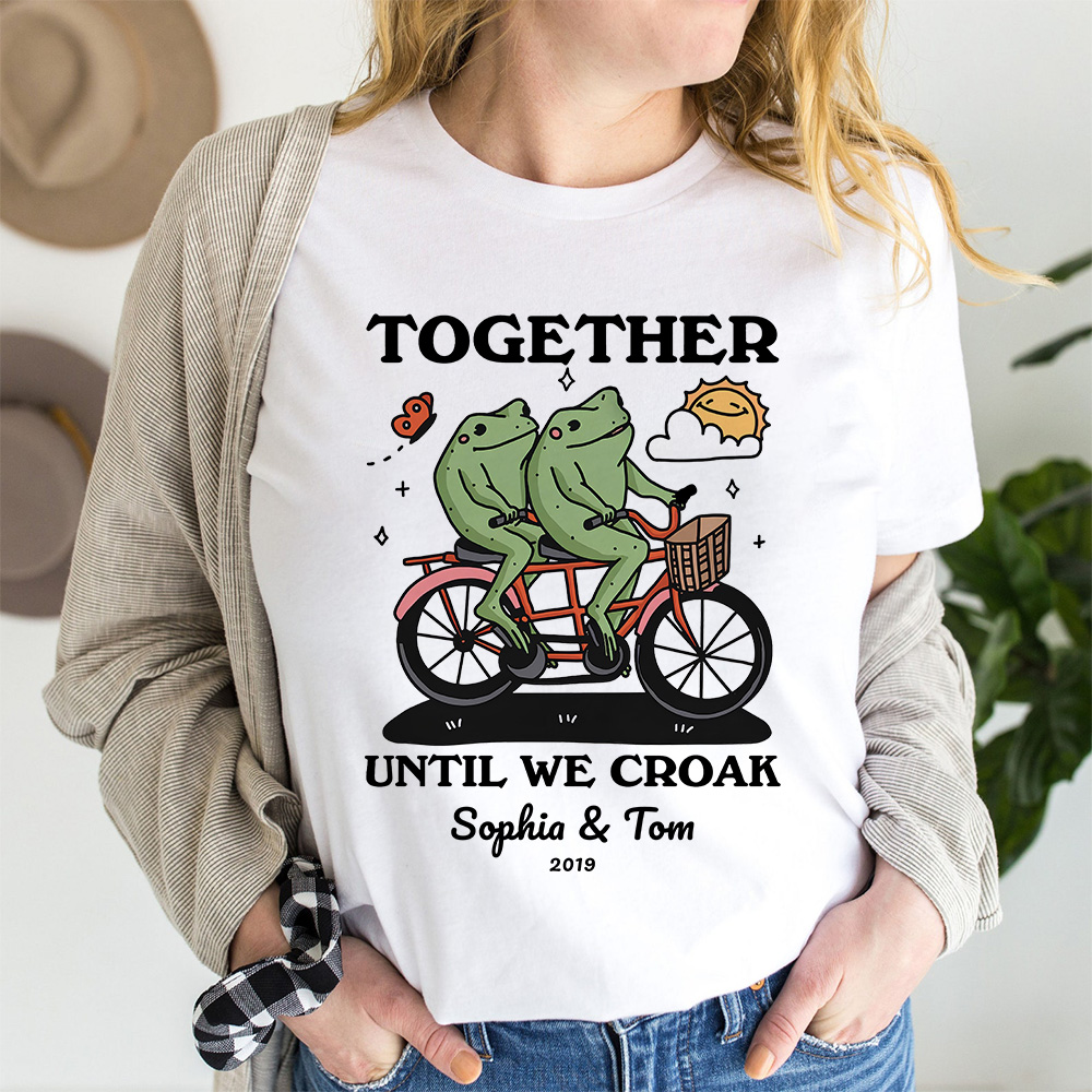 50%OFF⭐️Personalized Frog Illustration  T-Shirt/Sweatshirt/Hoodie Together Until We Croak