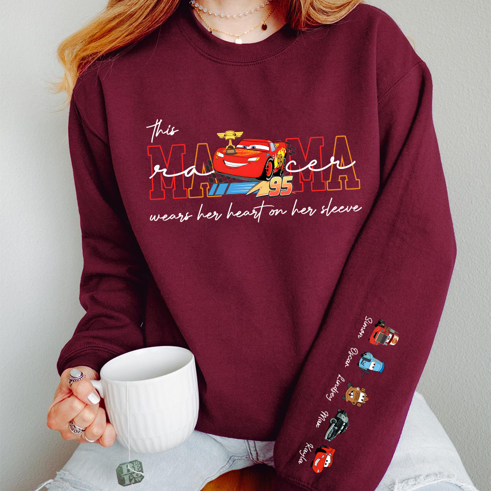 Custom MAMA Cars Crewneck/Hoodie, With Kids Names