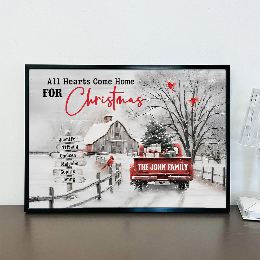 Custom All Roads Lead Home at Christmas Canvas🎄