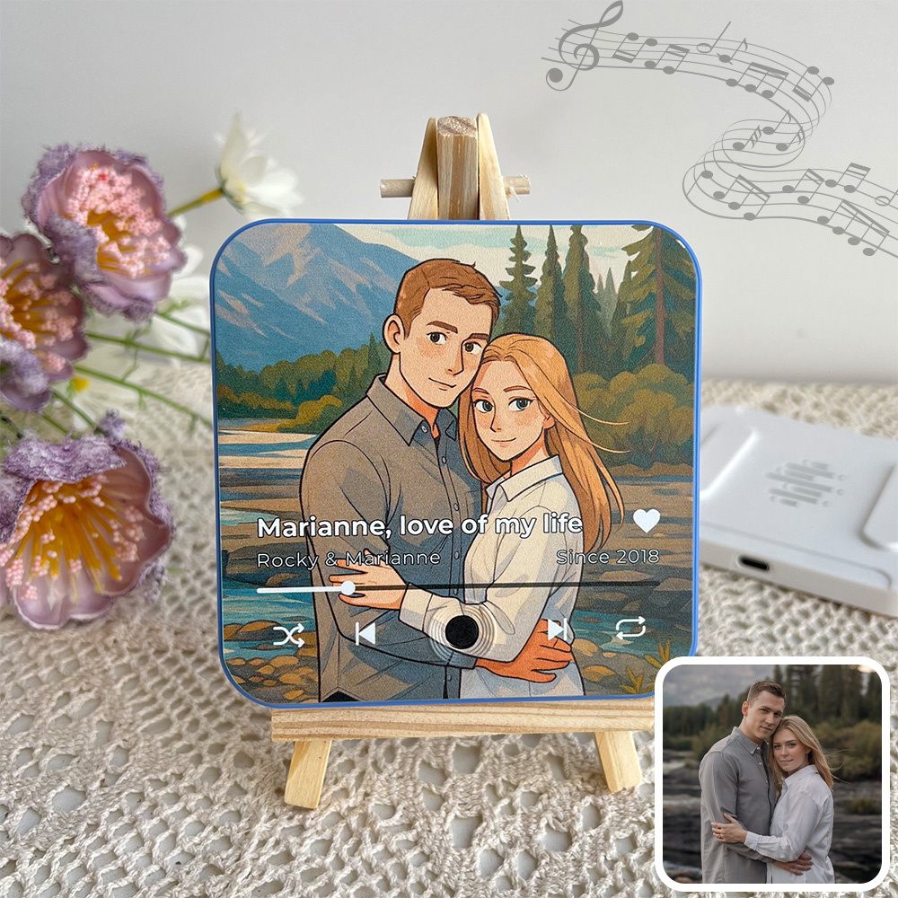 Custom Photo Song Fridge Magnet🎵