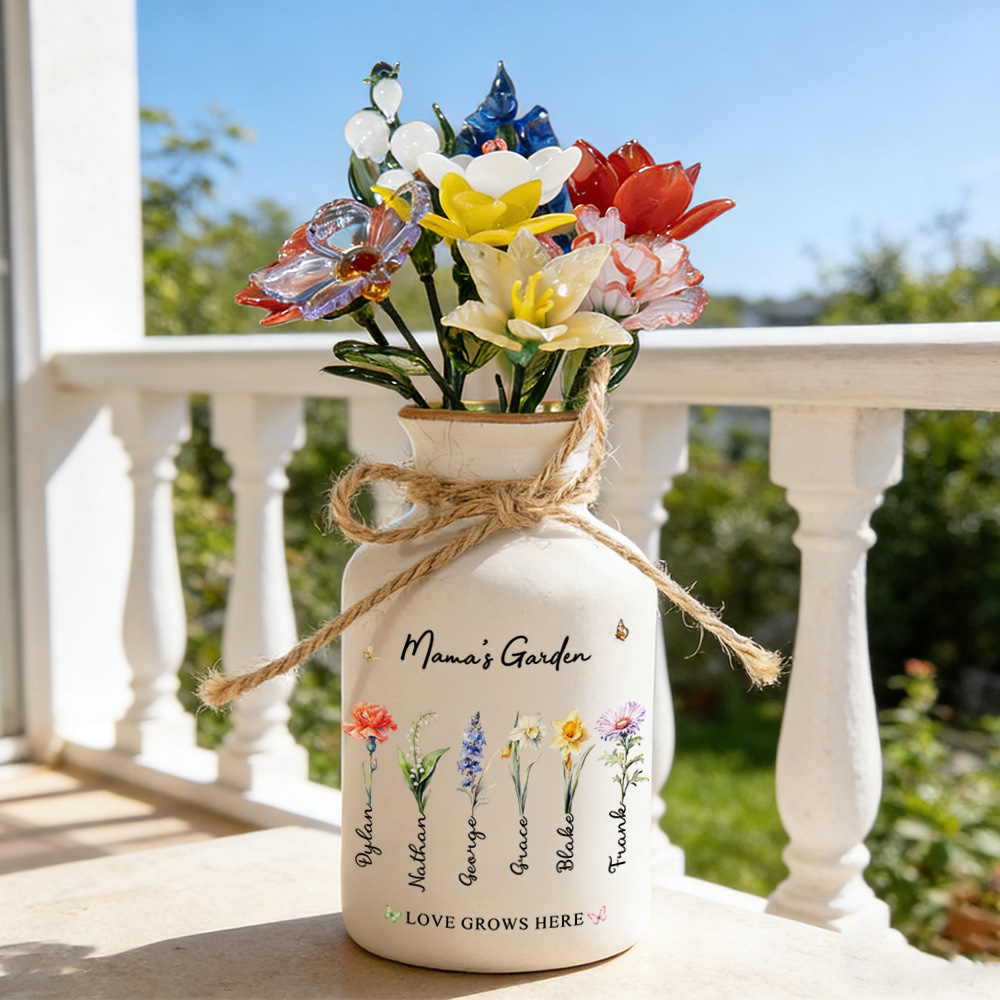50%OFF⭐️Personalized Vase With Glass Birth Month Flowers
