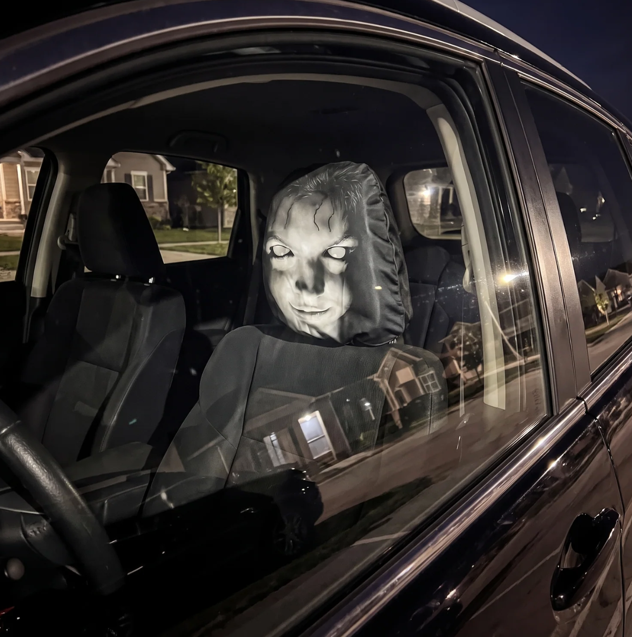 Horror Phantom Headrest Covers Halloween Car Decor