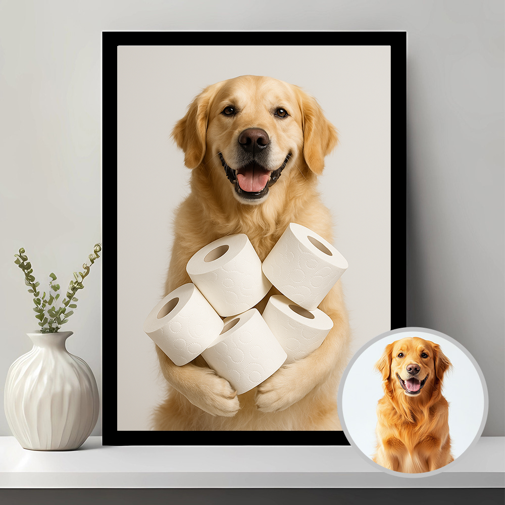 50%OFF⭐️Custom Fun Pet Bathroom Wall Art Colorful Edition