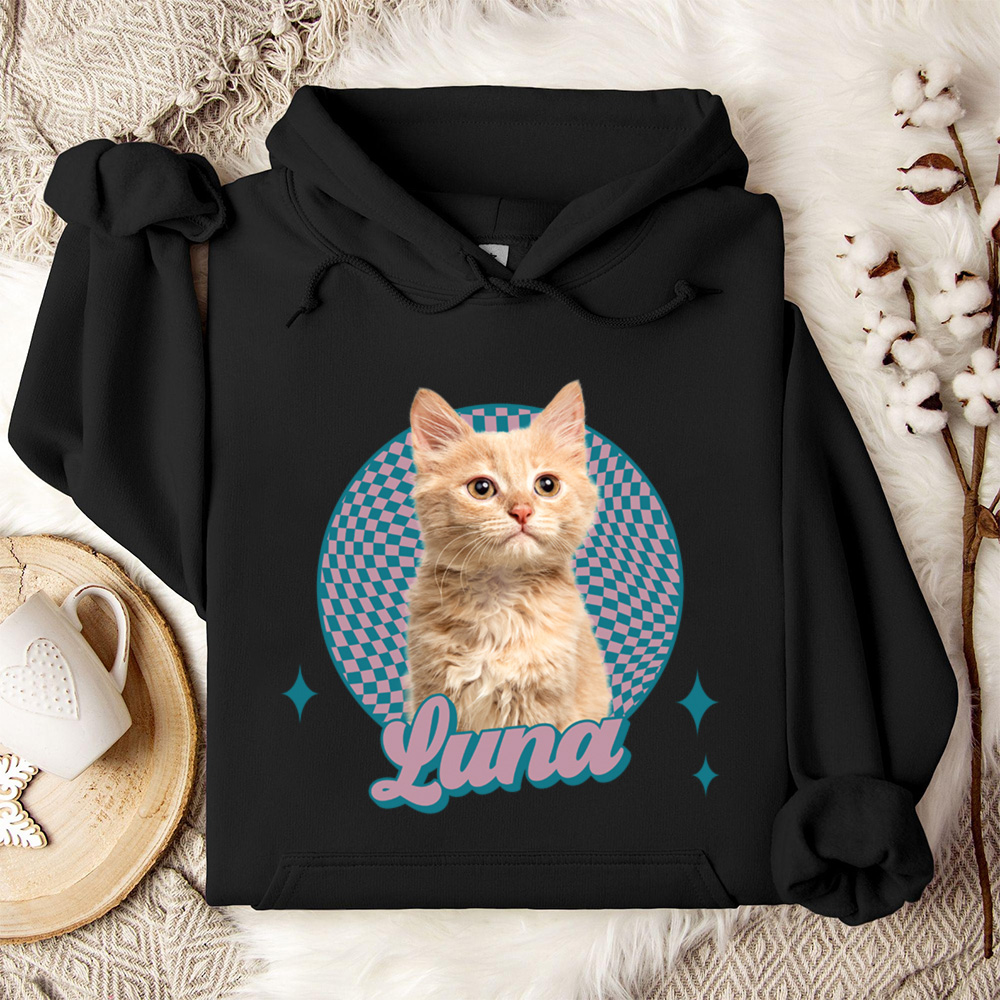 Custom Retro Pet Shirt/Crewneck/Hoodie, Comfort Colors Pets Portrait Shirt