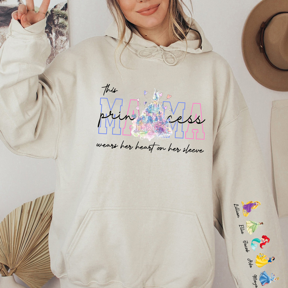 Custom MAMA Princess Crewneck/Hoodie, With Kids Names