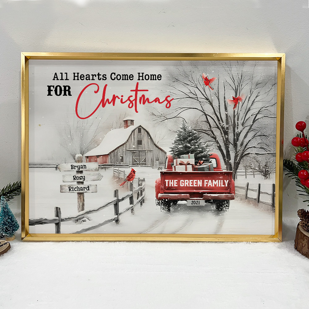 Custom All Roads Lead Home at Christmas Canvas🎄