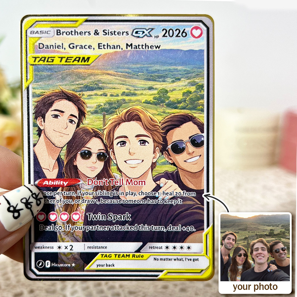 50% OFF💕Personalized Brothers & Sisters Anime Trading Card