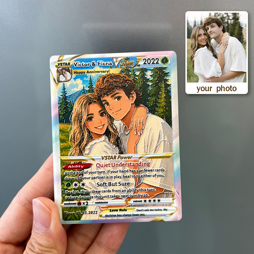 Personalized Couple Photo Anime Art Ceramic Magnetic Fridge Magnets