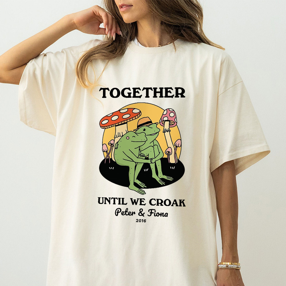 50%OFF⭐️Personalized Frog Illustration  T-Shirt/Sweatshirt/Hoodie Together Until We Croak