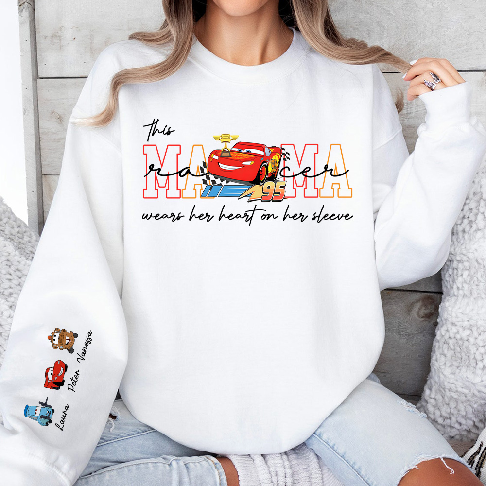 Custom MAMA Cars Crewneck/Hoodie, With Kids Names