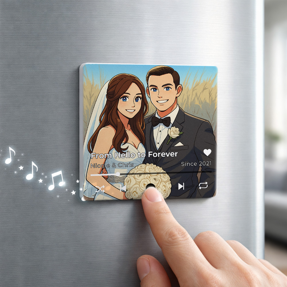 Custom Photo Song Fridge Magnet🎵
