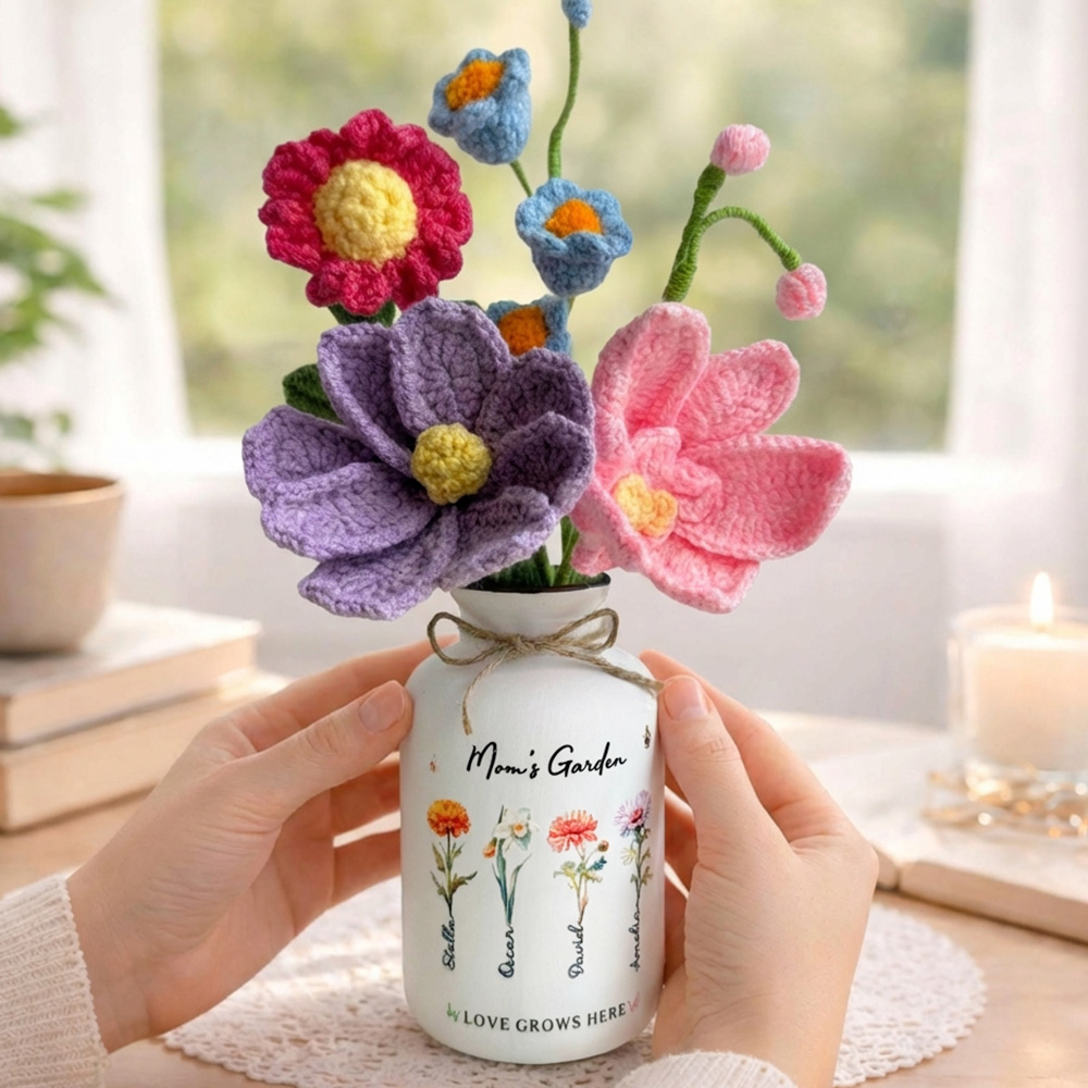 50%OFF⭐️Personalized Vase With Glass Birth Month Flowers