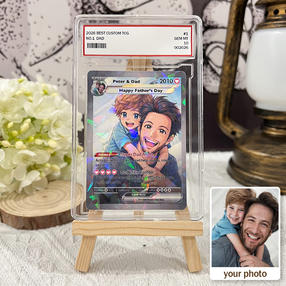 Custom Father's Day Dad Anime Limited Edition Poke Cards