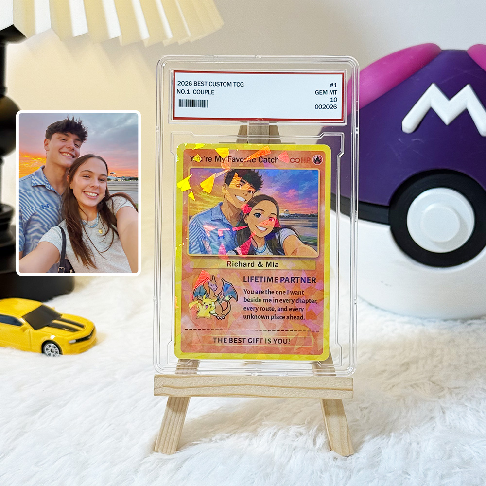 Custom Anime Couple Photo & Sprite Base Set Card Pokecard