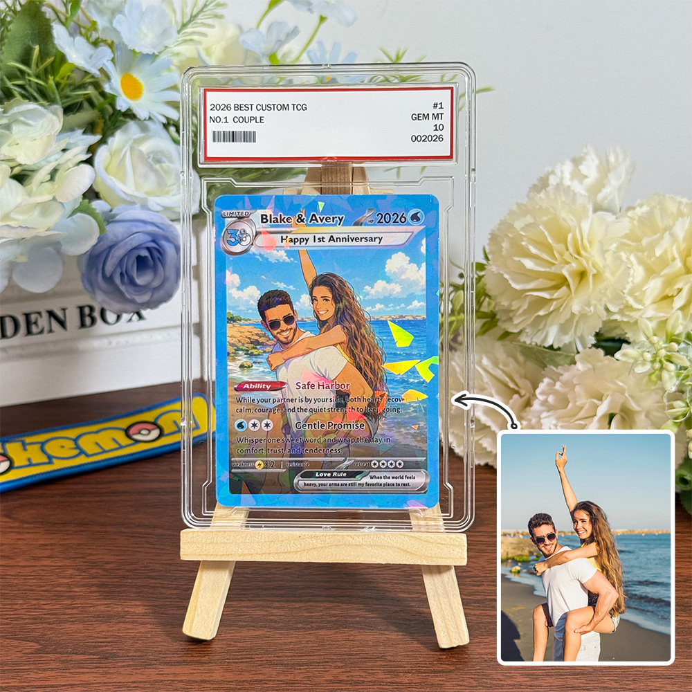 Custom 30 Years Anime Couple Photo Limited Edition Basic Card Pokecard