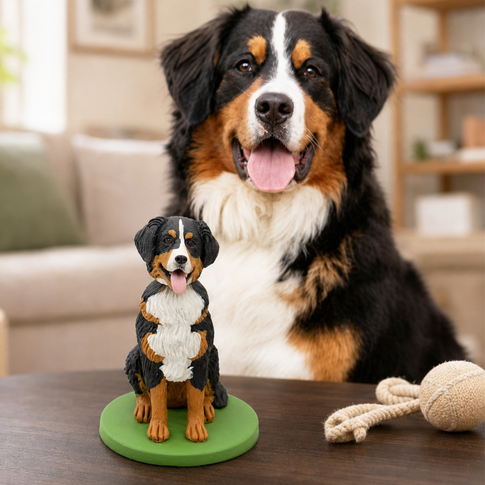 Custom 3D Mini Bobble Head Pet Figurine, Personalized Pet Minifigure from Photo