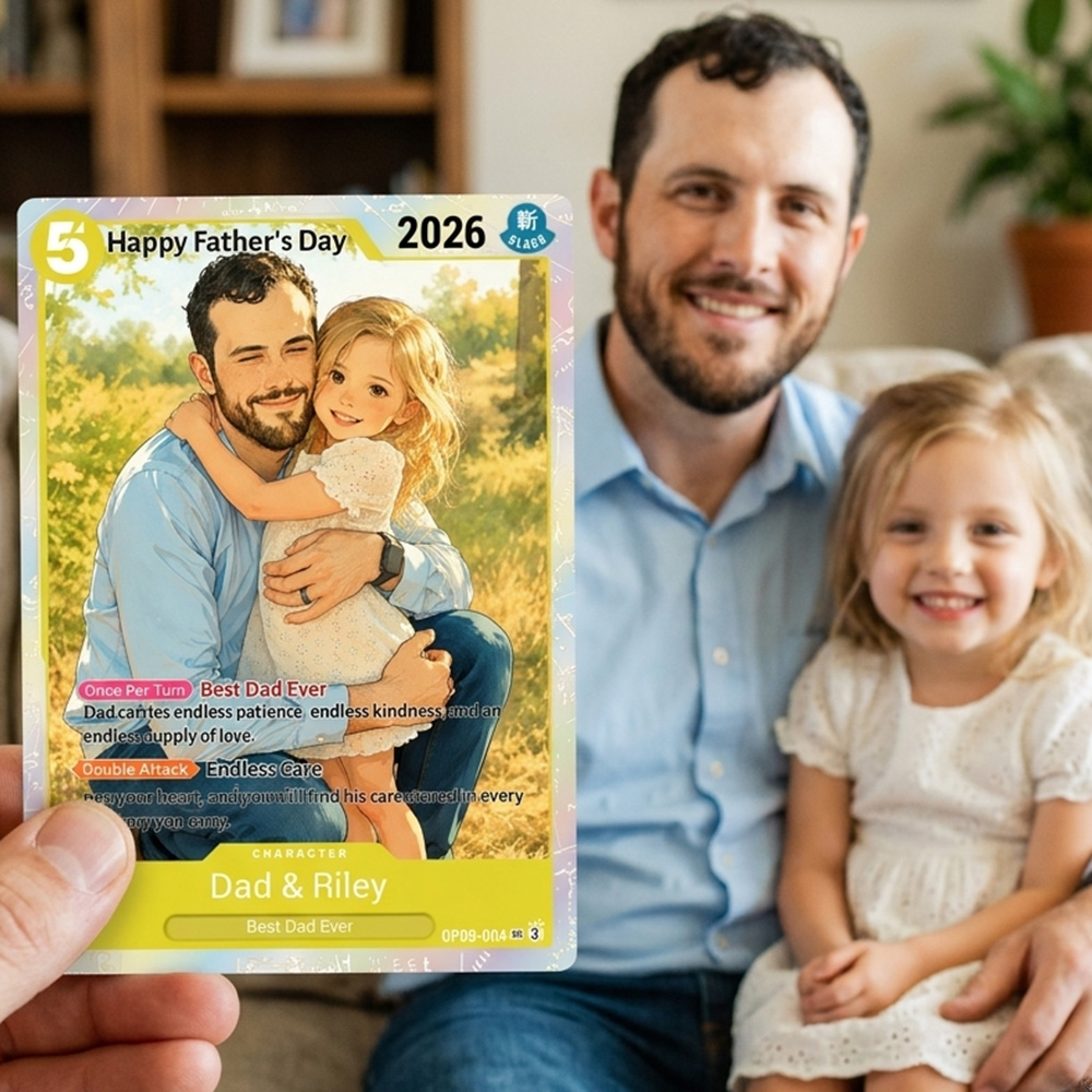 Custom Anime Photo OP TCG Card For Dad