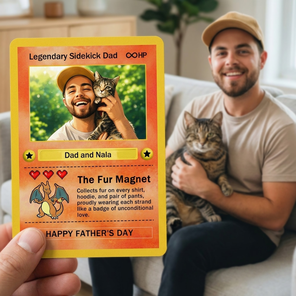 50%OFF 🐶 Custom Anime Photo Dad & Pet Base Set Card Pokecard