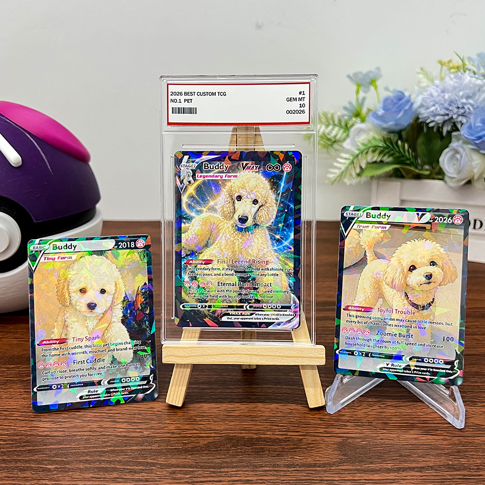50%OFF🐶Custom Pet Photo Evolution Cards Basic Stage 1 Stage 2 Pokecard