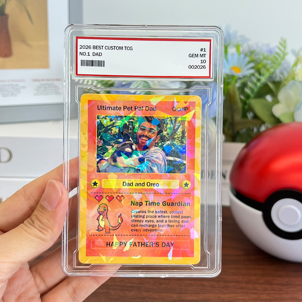 50%OFF 🐶 Custom Anime Photo Dad & Pet Base Set Card Pokecard