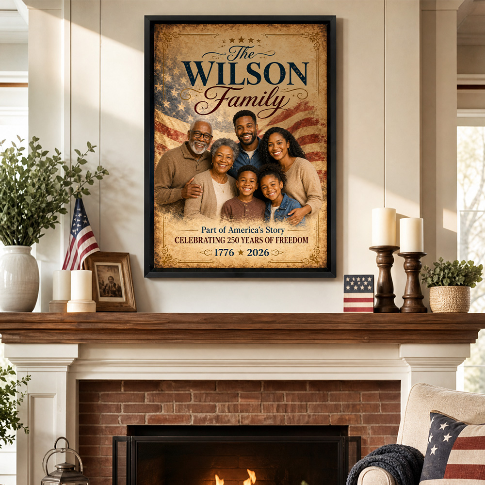 Custom 250th Years Family Photo Frame, Part of America's Story