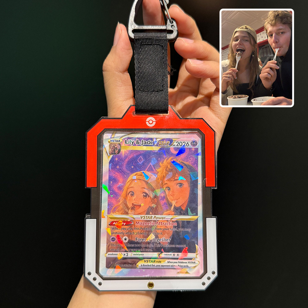 50% OFF♥️Personalized Couple Anime Art Trading Card Acrylic Pendant