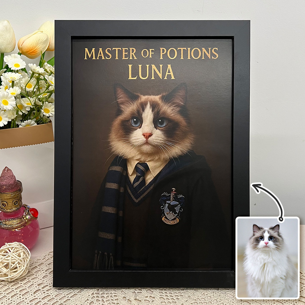 Custom Pet Harry Pawter Portrait Wall Art🦇🪄
