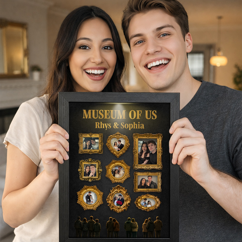 Custom Museum of Us Photo Frame Gift For Couples