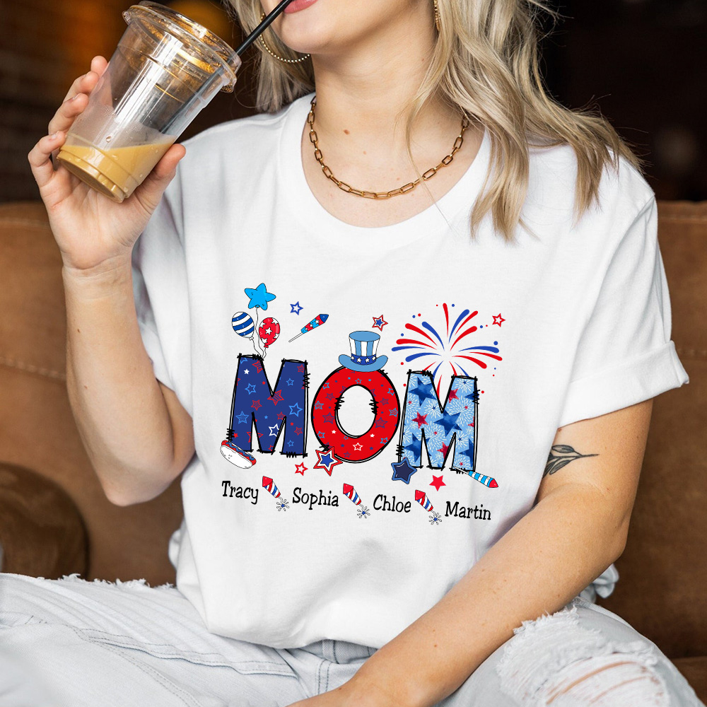 Personalized Mama 4th Of July T-Shirt, Independence Day T-shirt