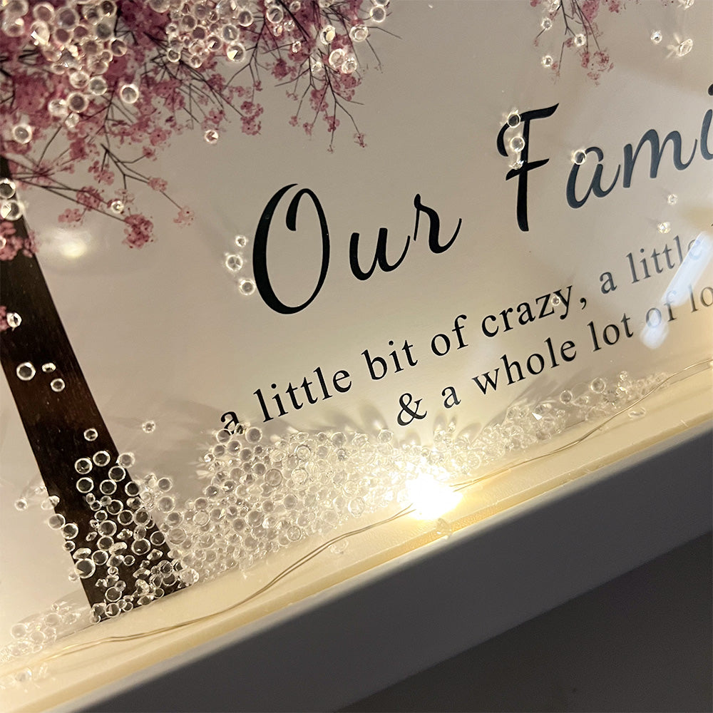 50% OFF✨Custom Mom/Grandma Family Tree Heart Light Frame Gift
