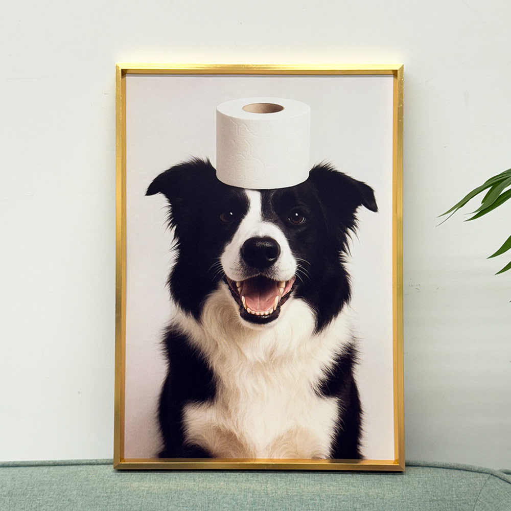 50%OFF⭐️Custom Pet Portraits, Dog In Toilet, Pet in Bathtub Frame Gift, Bathroom Art