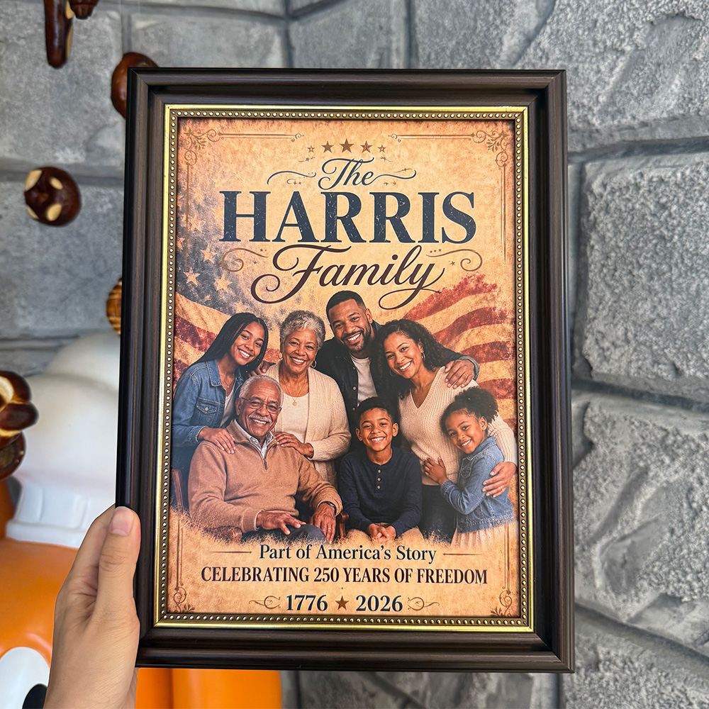 Custom 250th Years Family Photo Frame, Part of America's Story