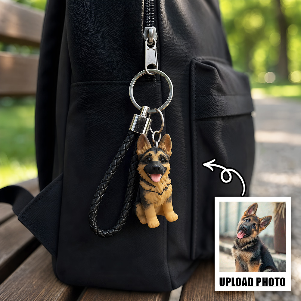 Personalized Creative Pet Photo to 3D Mini Doll Figure Resin Keychain Bag Tag