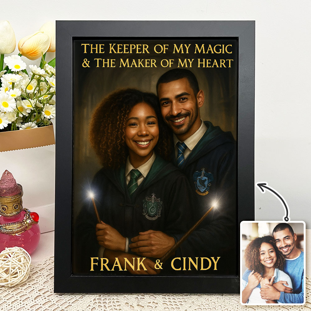 Custom Couple Harry Potter Portrait Wall Art🦇🪄