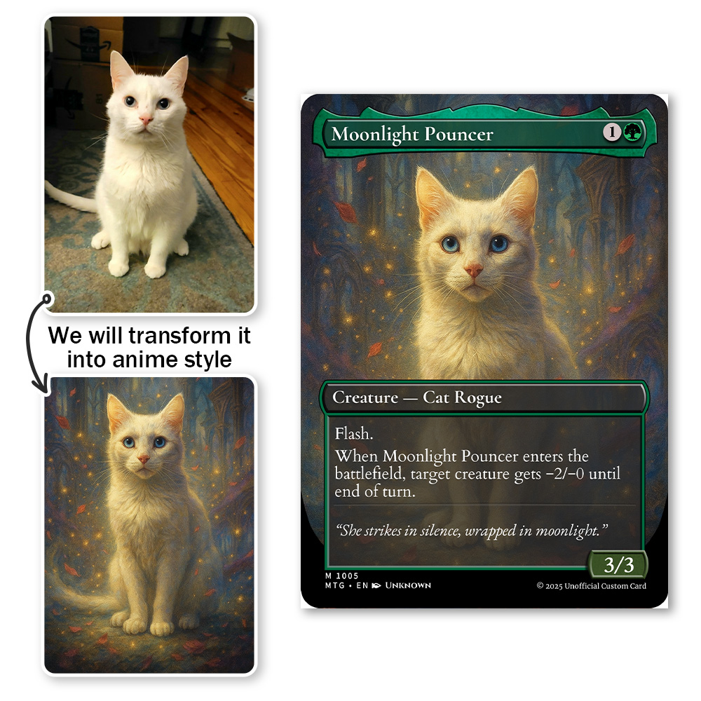Custom Anime Pet MTG Magic Card