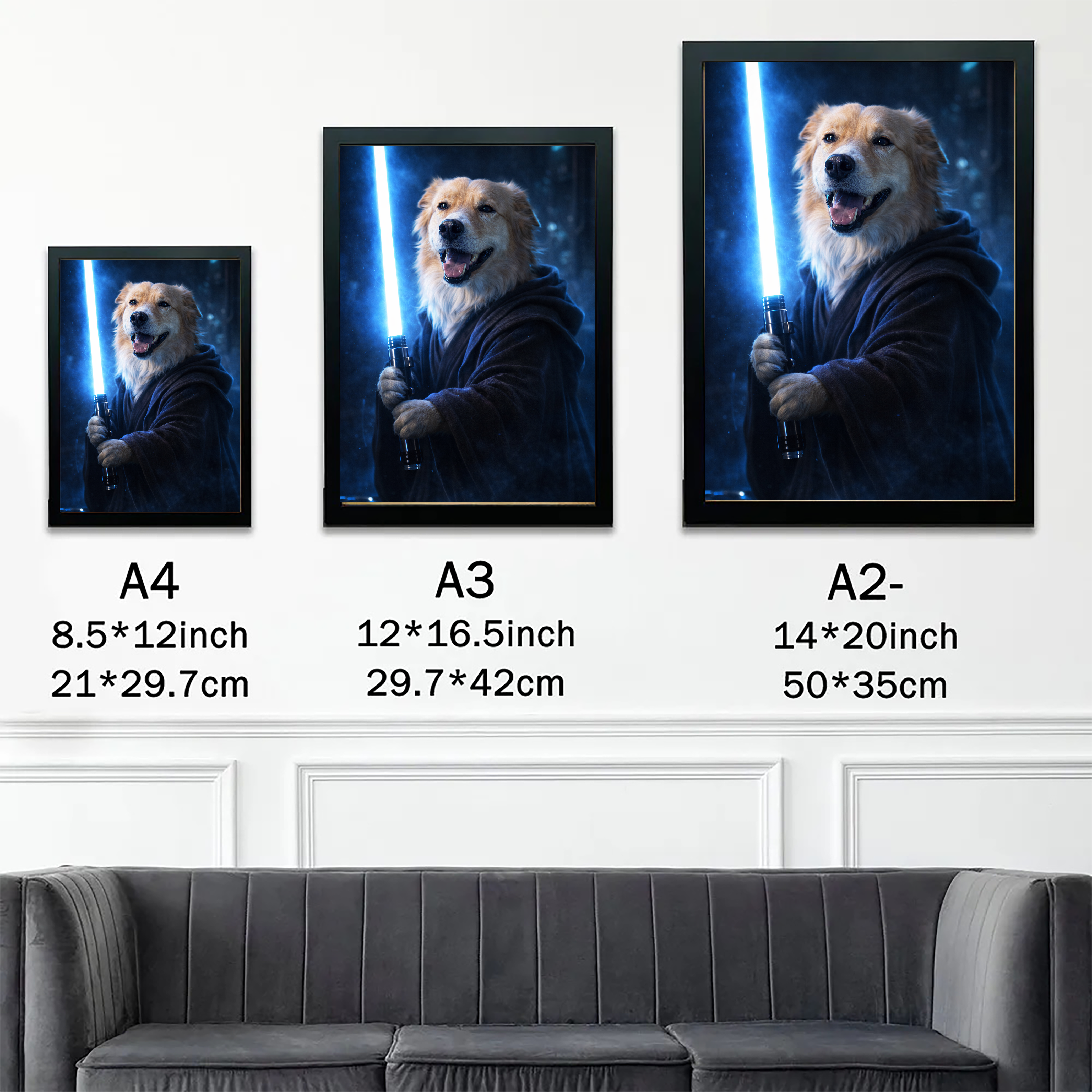 Custom Anime Pet Portrait, Galactic Pet Portrait Frame Gift🌍