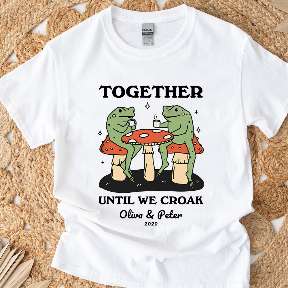 50%OFF⭐️Personalized Frog Illustration  T-Shirt/Sweatshirt/Hoodie Together Until We Croak