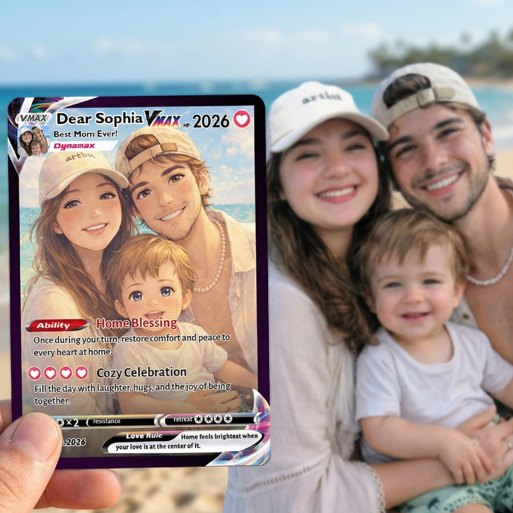 50% OFF💖Personalized Mom Anime Trainer Card, Mother's Day Gift