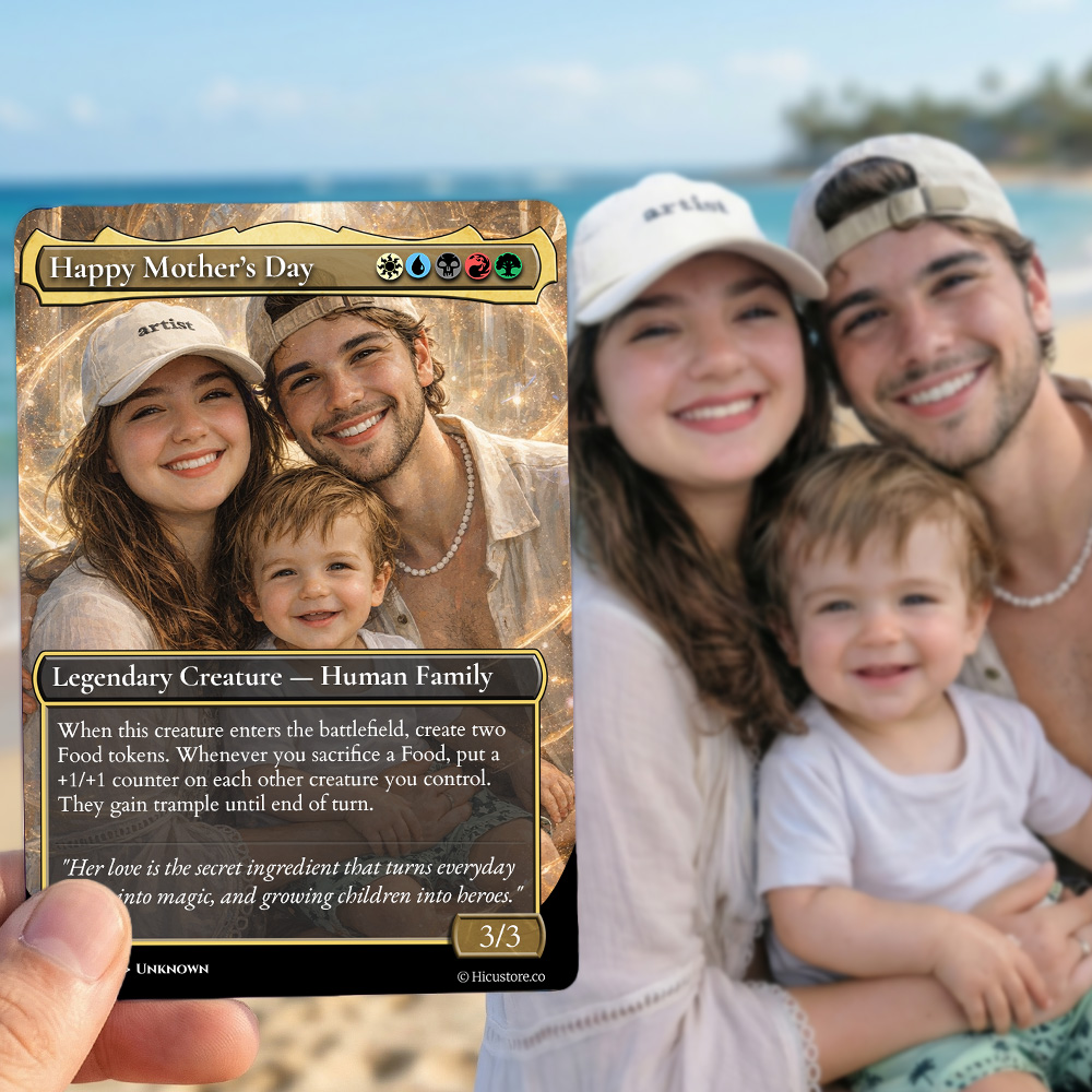 Custom Anime Mom MTG Magic TCG Card, Family Anime Card
