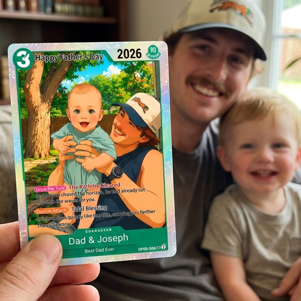 Custom Anime Photo OP TCG Card For Dad