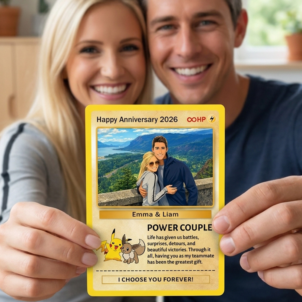 Custom Anime Couple Photo & Sprite Base Set Card Pokecard