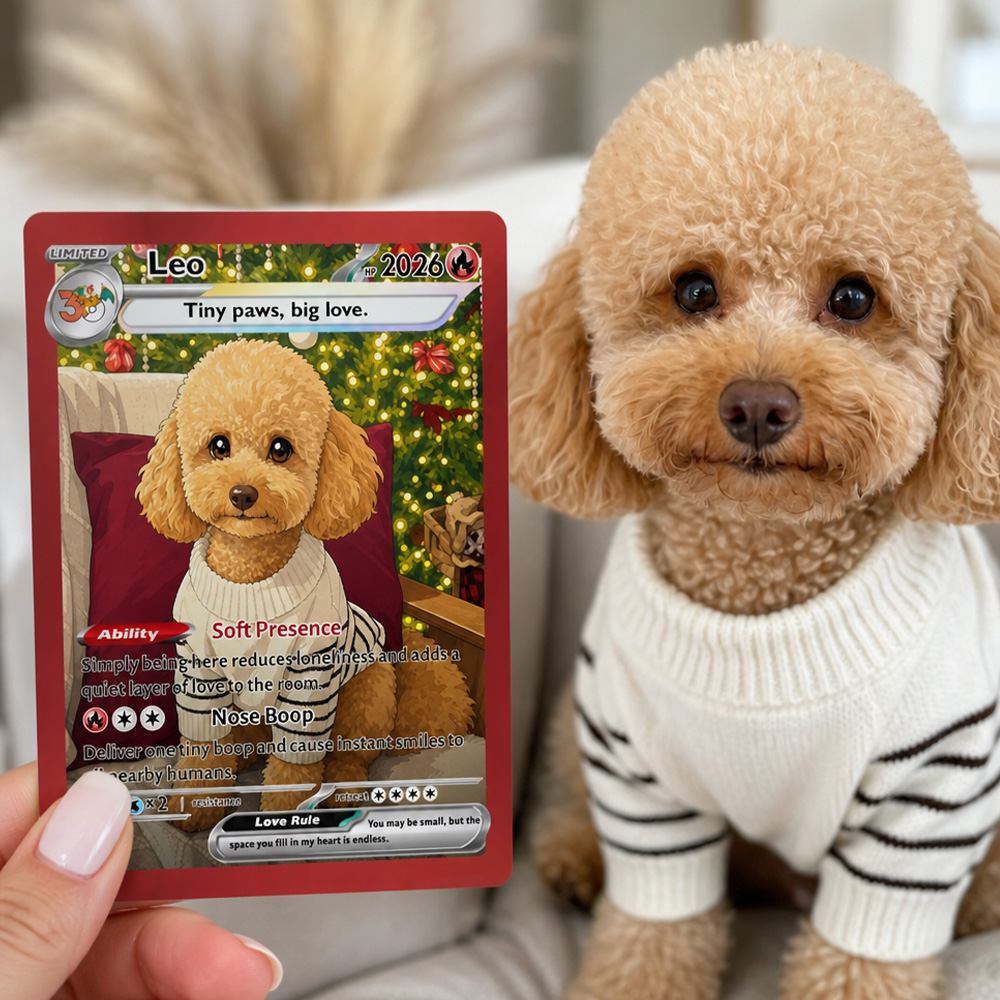 50%OFF🐶Custom 30 Years Anime Pet Photo Limited Edition Basic Card Pokecard