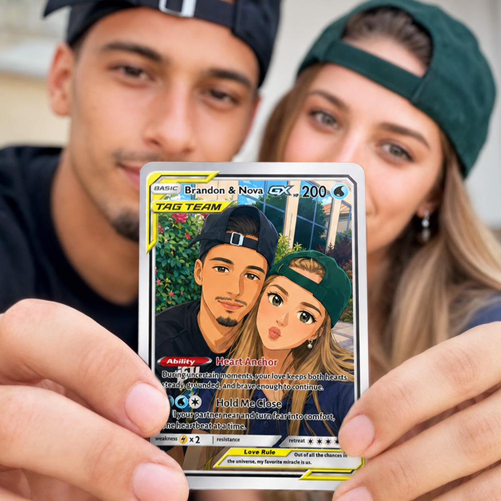 50% OFF💛Custom Couple Photo Anime Art GX TAG TEAM Card Pokecard