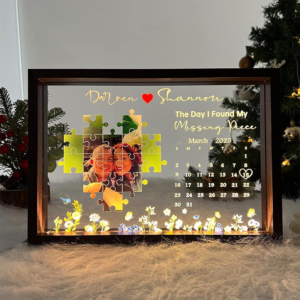 50%OFF⭐️ Personalized The Day I Found My Missing Piece Lightbox Gift