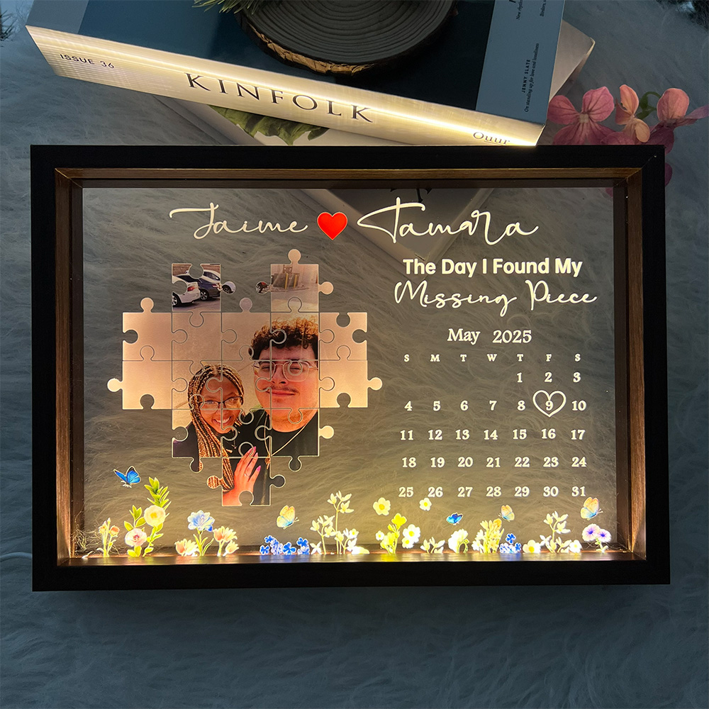 50%OFF⭐️ Personalized The Day I Found My Missing Piece Lightbox Gift