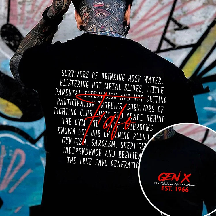 50%off⭐️Custom Generation X FAFO T-shirt, Gen X The Badass T-shirt, Unisex Comfort Hoodie, Custom Year Of Birth Sweatshirt