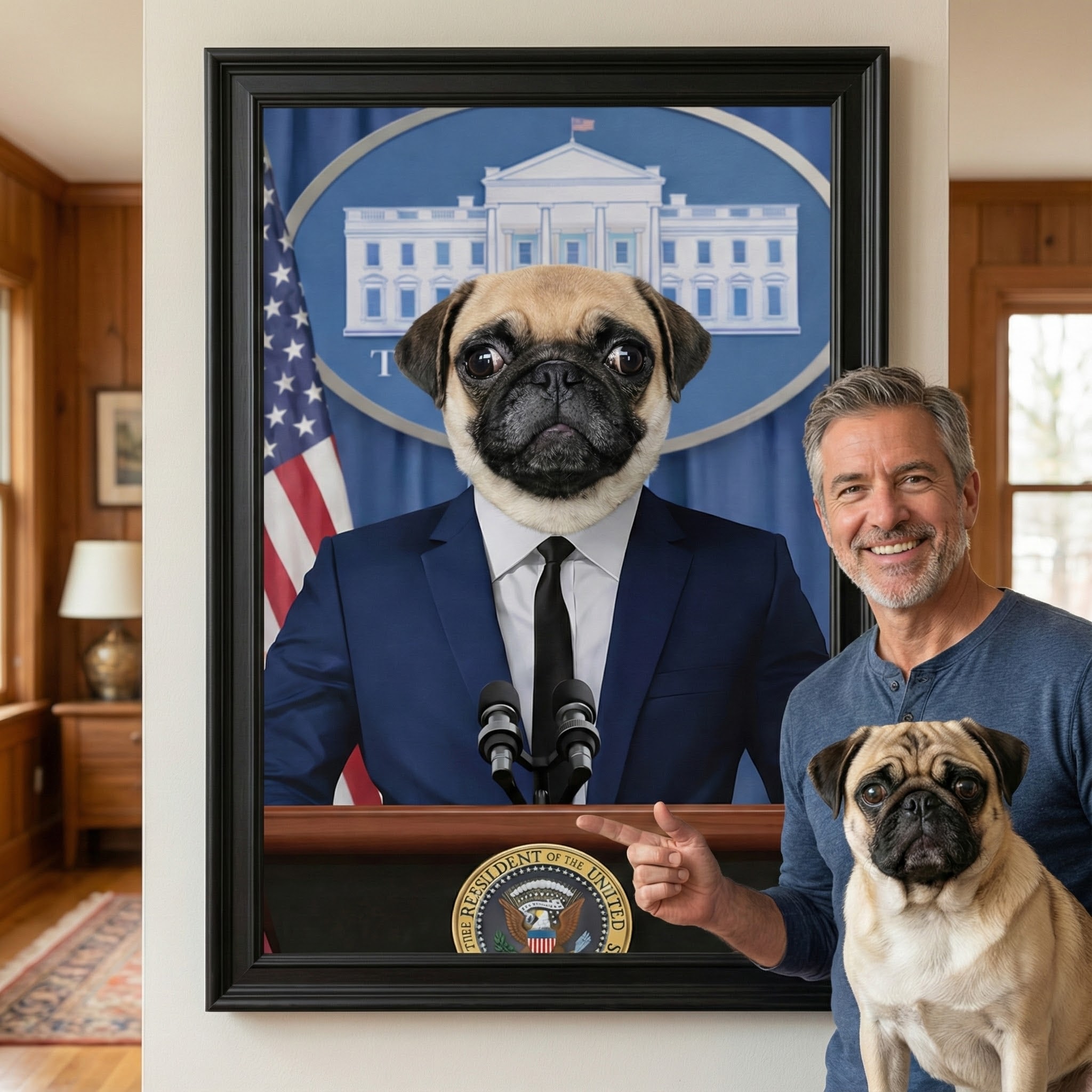 Custom Presidential-style Pet Portrait