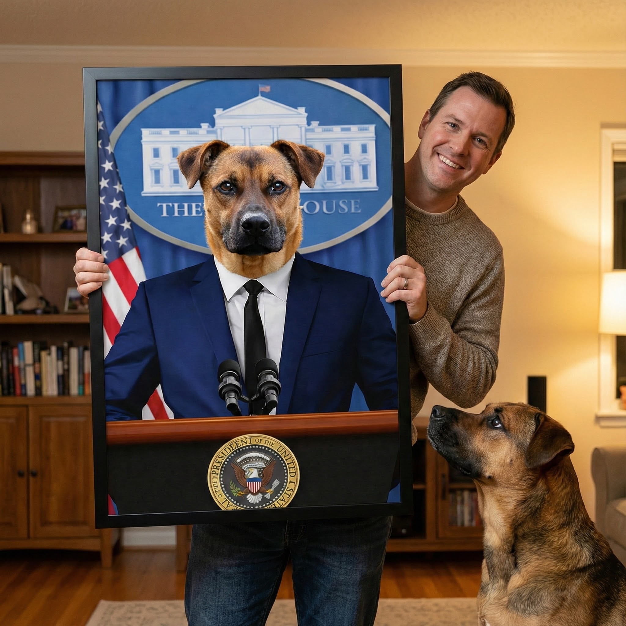 Custom Presidential-style Pet Portrait