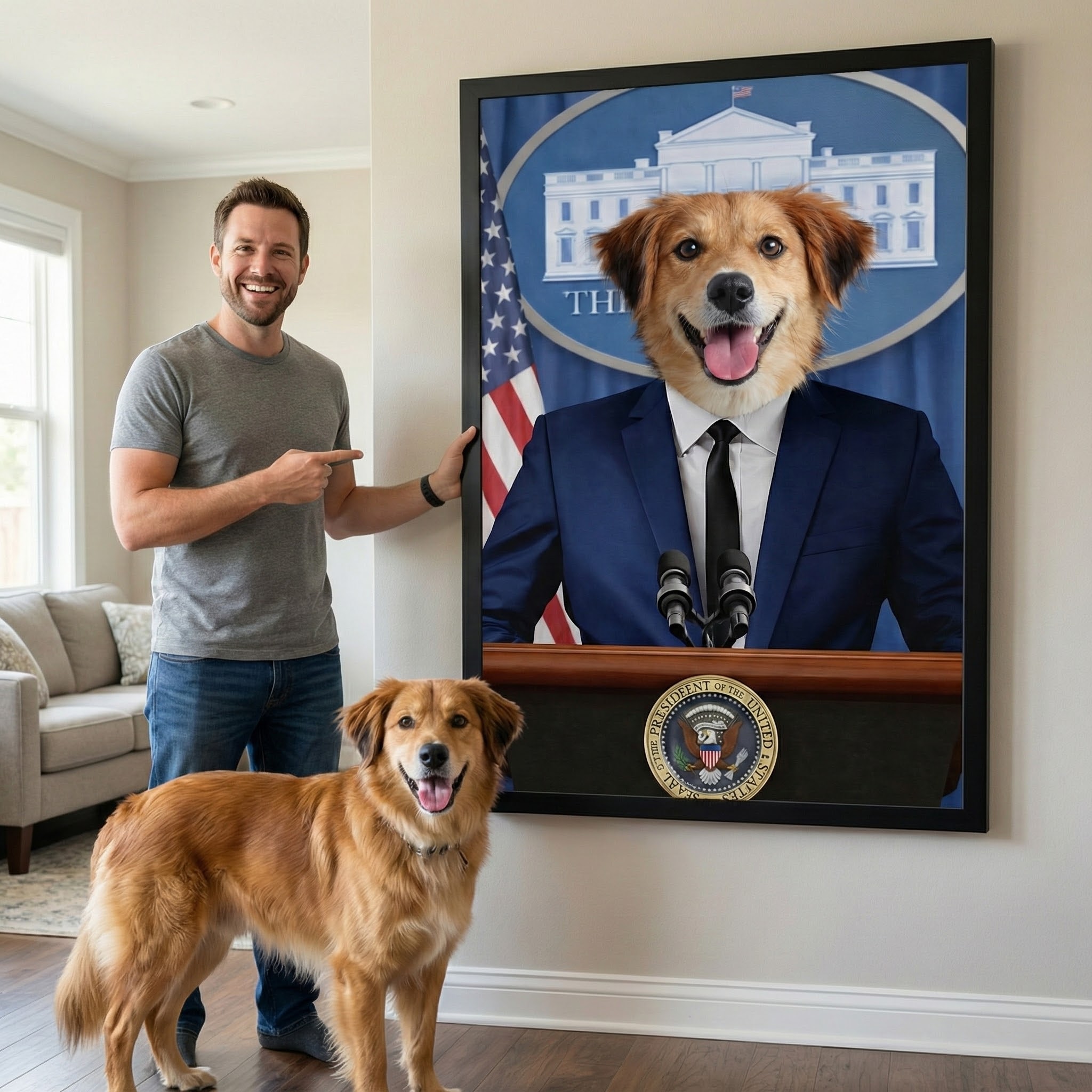 Custom Presidential-style Pet Portrait